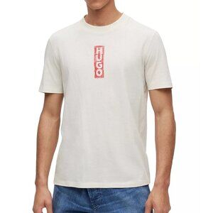 Hugo Boss Men's HUGO Dalbula HUGO Logo Graphic SS Crew T-Shirt Lt Pastel Green